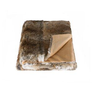 Natural Home Decor Classic Rabbit Throw | 1-Piece | Hazelnut | 50"x60"